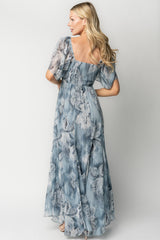Positano Maxi Dress | Baltic Born Light Blue Floral