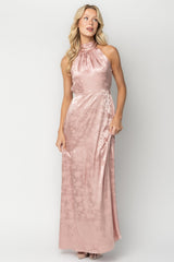 Milan Halter Maxi Dress | Baltic Born Blush