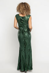 Alessia Sequin Gown | Baltic Born Green