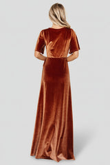 Meghan Velvet Wrap Maxi Dress | Baltic Born Spice