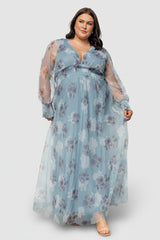 Layla Tulle Maxi Dress | Baltic Born Light Blue Floral
