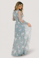 Layla Tulle Maxi Dress | Baltic Born Light Blue Floral