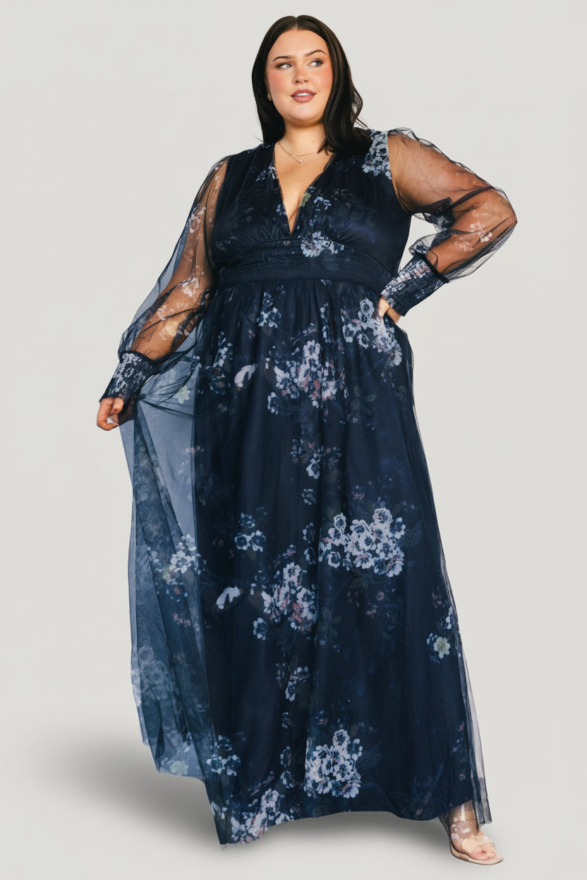 Layla Tulle Maxi Dress | Baltic Born Navy Multi