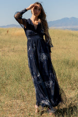 Layla Tulle Maxi Dress | Baltic Born Navy Multi