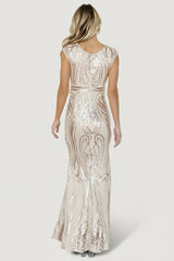 Alessia Sequin Gown | Baltic Born Champagne