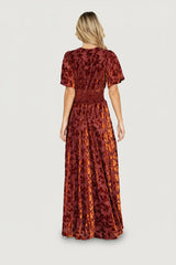 Veronica Velvet Maxi Dress | Baltic Born Rust