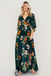 Kia Kimono Maxi Dress | Baltic Born Deep Topaz Floral