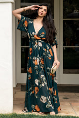 Kia Kimono Maxi Dress | Baltic Born Deep Topaz Floral