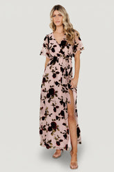 Parisian Velvet Maxi Dress | Baltic Born Blush Rose Floral