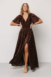Veronica Velvet Maxi Dress | Baltic Born Espresso