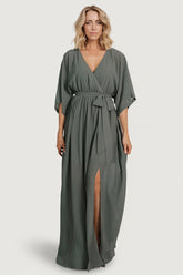 Kia Kimono Maxi Dress | Baltic Born Dark Sage