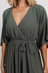 Kia Kimono Maxi Dress | Baltic Born Dark Sage