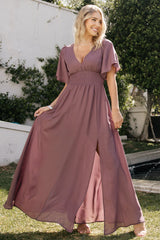Verona Smocked Maxi Dress | Baltic Born Vintage Plum