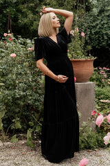 Artemis Velvet Maxi Dress | Baltic Born Black