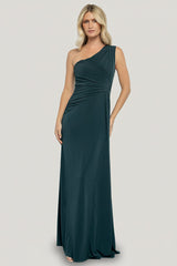 Adrianna One Shoulder Gown | Baltic Born Deep Topaz