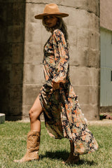 Bowman Deep V Maxi Dress | Baltic Born Navy Floral