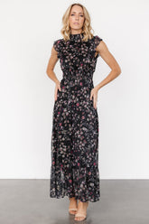 Kearny Ruffle Maxi Dress | Baltic Born Midnight + Gold Multi