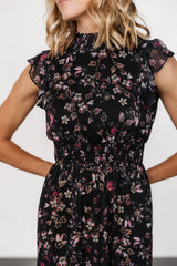Kearny Ruffle Maxi Dress | Baltic Born Midnight + Gold Multi