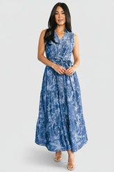 Rocío Soft Denim Dress | Baltic Born Blue Print