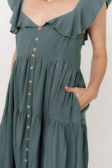 Ellie Ruffle Top Dress | Baltic Born Deep Teal
