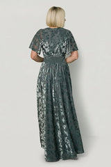Veronica Velvet Maxi Dress | Baltic Born Slate Blue