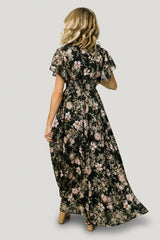 Lynlee Metallic Maxi Dress | Baltic Born Black + Mauve