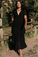 Montaigne Ruffle Maxi Dress | Baltic Born Black