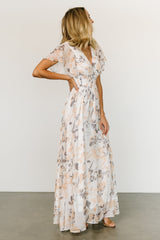 Lynlee Metallic Maxi Dress | Baltic Born Off White Print