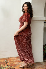 Everley Velvet Maxi Dress | Baltic Born Cinnamon
