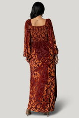 Aurora Velvet Maxi Dress | Baltic Born Clove + Copper Floral