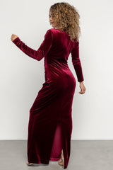 Kourtney Velvet Maxi Dress | Baltic Born Wine