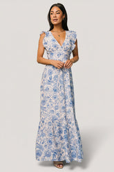 Hampton Maxi Dress | Baltic Born Blue Print