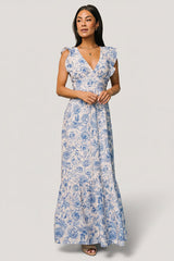 Hampton Maxi Dress | Baltic Born Blue Print