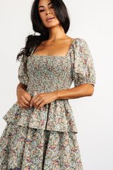 Felicia Tiered Maxi Dress | Baltic Born Green Multi