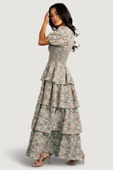 Felicia Tiered Maxi Dress | Baltic Born Green Multi