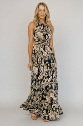 Brett Halter Maxi Dress | Baltic Born Navy Print