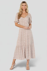 Mathilda Button Maxi Dress | Baltic Born Beige Floral