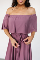 Victoria Off Shoulder Maxi Dress | Baltic Born Vintage Plum