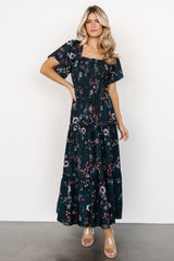 Southampton Smocked Maxi Dress | Baltic Born Jade Blossom