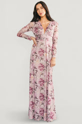 Fable Mesh Maxi Dress | Baltic Born Dusty Blush Mauve