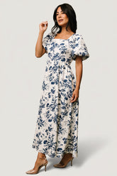 Graceland Maxi Dress | Baltic Born Cream + Navy Floral