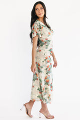 Amara Mesh Dress | Baltic Born Cream Multi Floral
