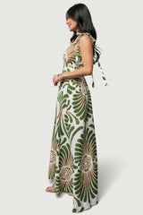 Camila Maxi Dress | Baltic Born Ivory + Green Print