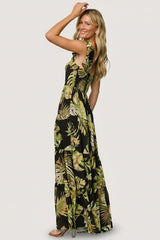 Encinitas Maxi Dress | Baltic Born Tropical Green + Black