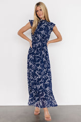 Kearny Ruffle Maxi Dress | Baltic Born Blue Floral