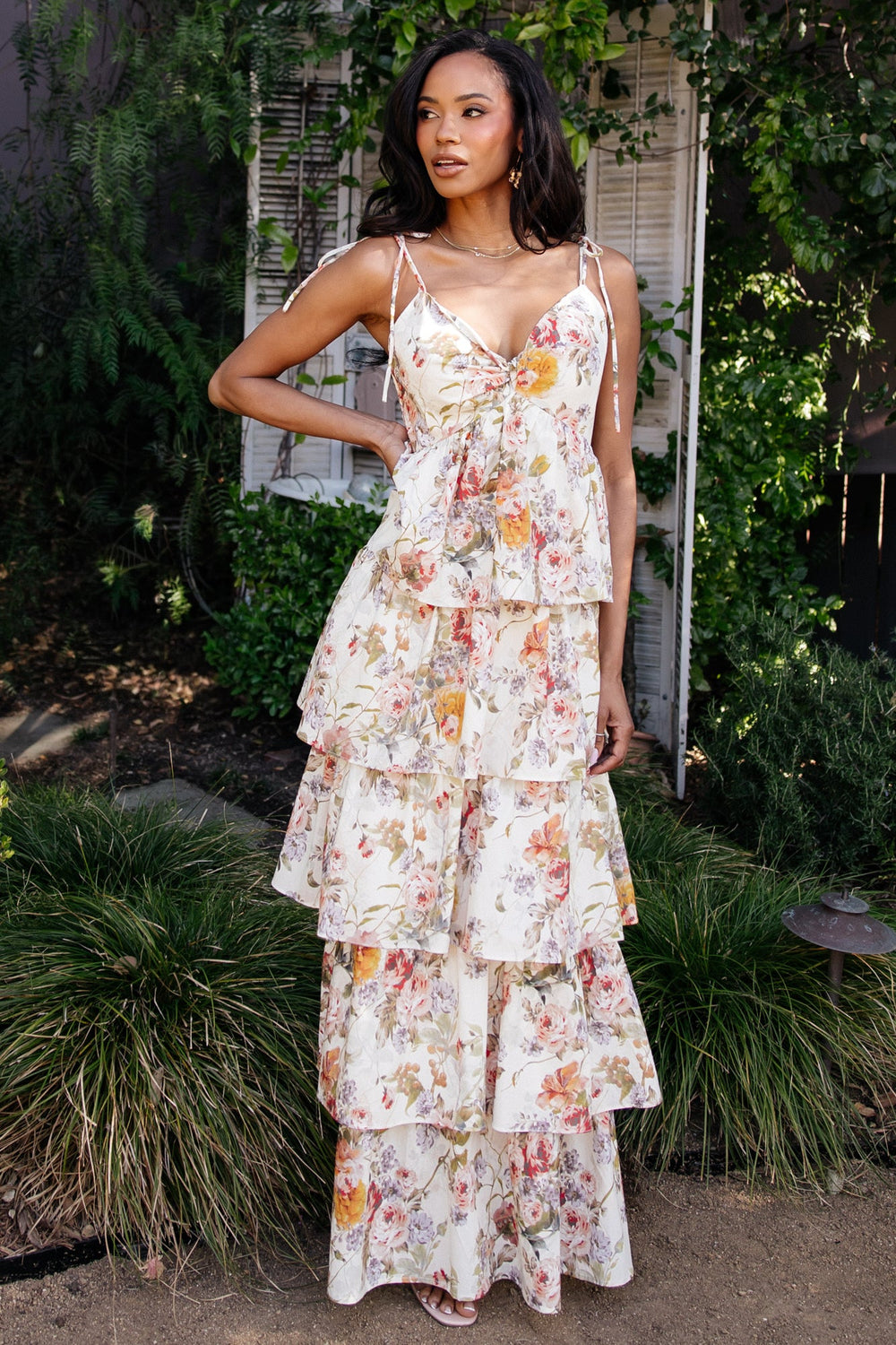Angelica Tiered Maxi Dress | Baltic Born Multi Floral
