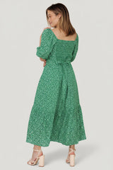 Elisabeth Button Dress | Baltic Born Green Floral
