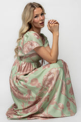 Eliana Maxi Dress | Baltic Born Sage + Rose Floral