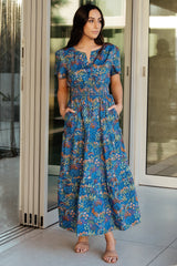 Palmer Tiered Maxi Dress | Baltic Born Cobalt Multi