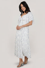 Carah Tie Dress | Baltic Born Off White + Lavender Floral
